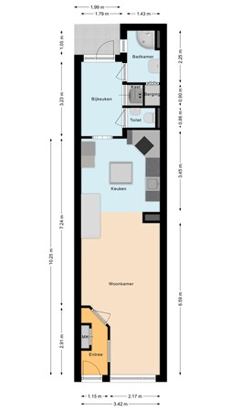 Floorplan - Derde kade 80, 2806 RP Gouda